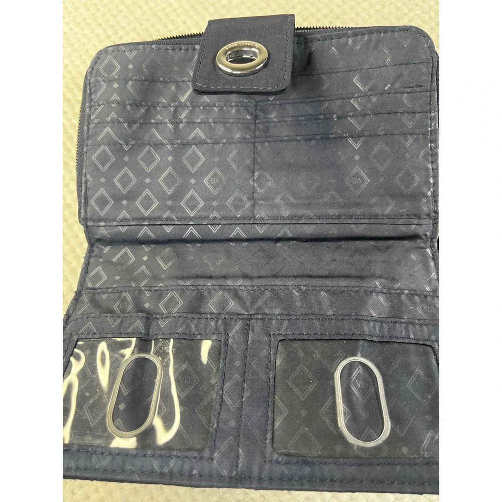 Vera Bradley‎ Quilted Navy Deer Trees Zip Around Wallet Organizer - Picture 6 of 7
